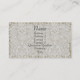 Carte de visite Damas à look Embossé Or