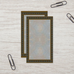 Carte De Visite Damas Abstrait bleu et bronze