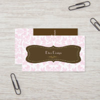 Damas baroque en rose/chocolat brun