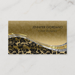 Carte De Visite Damas Black & Gold