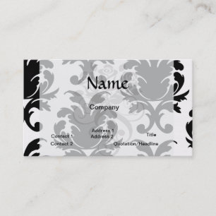 Carte De Visite damas noir et blanc élégant