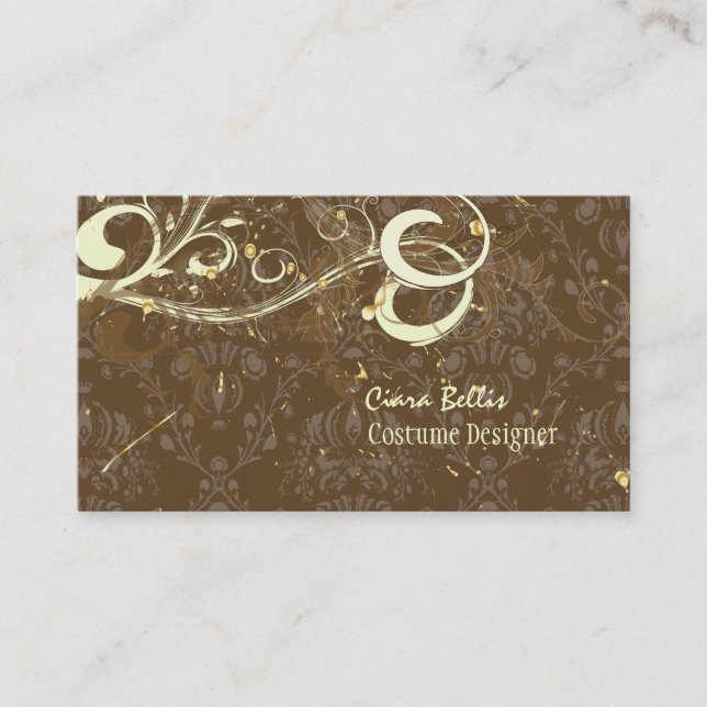Carte De Visite Damas + tourbillons Costume Designer (Devant)