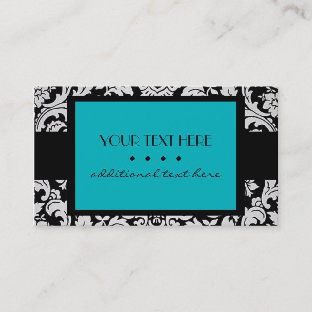 Carte De Visite Damas Turquoise (Devant)
