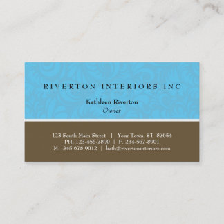 Carte de visite Damask Blocks