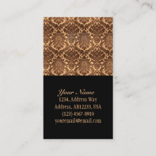 Carte De Visite Damask-brown & beige