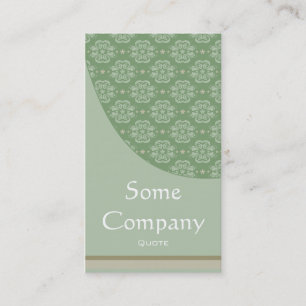 Carte De Visite Damask Elegance Collection (Vert)