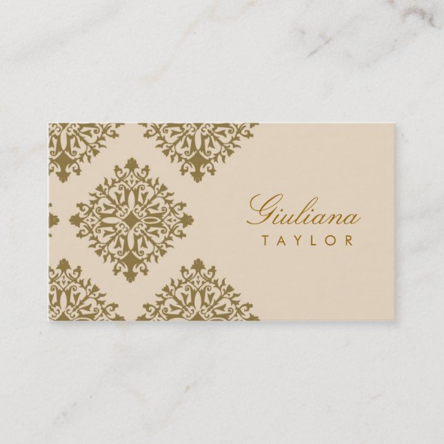 Carte De Visite damassé 311-Giuliana d'or (Devant)