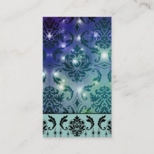 Carte De Visite Damassé de diamant, QUIRLANDES ÉLECTRIQUES dans