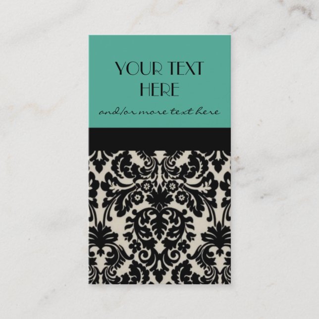 Carte De Visite Damassé des oeufs de Robin (Devant)