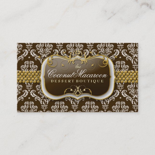 Carte De Visite damassé du macaron 311-Coconut (Devant)