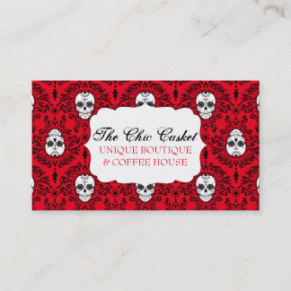 Carte De Visite Damassé morte - coutume chic Bizcards de crânes de