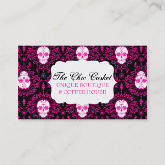 Carte De Visite Damassé morte - coutume chic Bizcards de crânes de