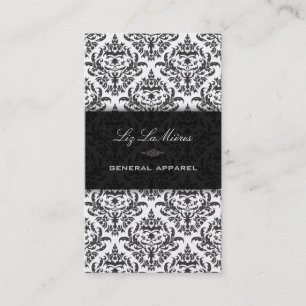 Carte De Visite Damassé noire de cru de PixDezines Céline