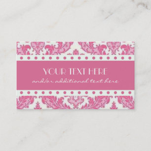 Carte De Visite Damassé rose
