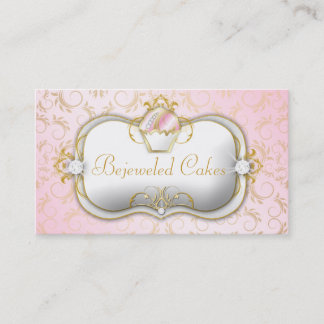 Carte De Visite Damassé rose d'or de 311 gâteaux incrustés de