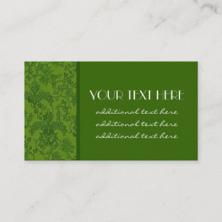 Carte De Visite Damassé verte