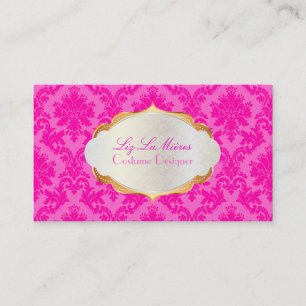 Carte De Visite Damassé vintage/roses indien de Paloma de La de