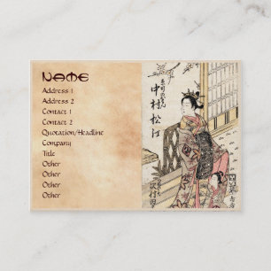 Carte De Visite Dame et enfant vintages japonais frais d'ukiyo-e