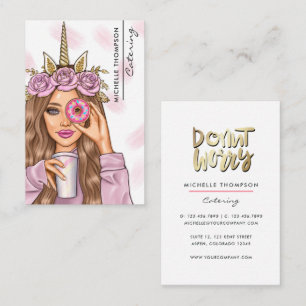 Carte de visite Dame Licorne Fantaisiste pour Trai