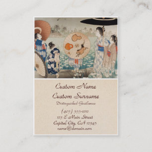 Carte De Visite Dames japonaises d'ukiyo-e vintage avec l'art de