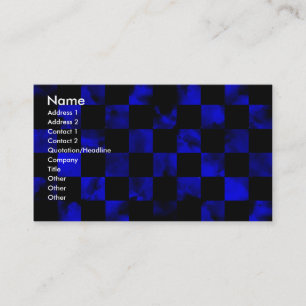 Carte De Visite Damier de marbre bleu