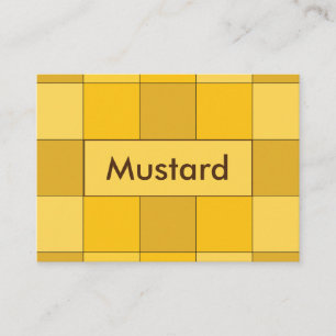 Carte De Visite Damier jaune moutarde