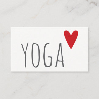 carte de visite d'amour de yoga