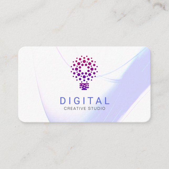 Carte de visite d'ampoule stylisée (Devant)