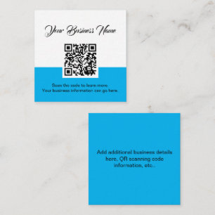 Carte de visite d'analyse de code QR