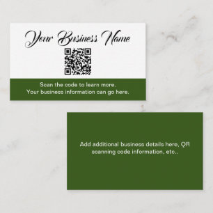 Carte de visite d'analyse de code QR