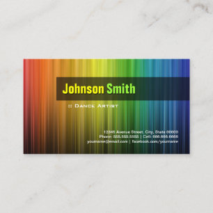 Carte De Visite Dance Artist - Stylish Rainbow Colors