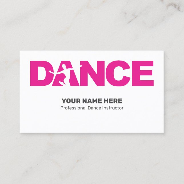 Carte De Visite DANCE Studio Enseignant Enseignant (Devant)