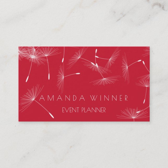 Carte De Visite Dandelion Confetti Blue Turquoise Red Therapy (Devant)