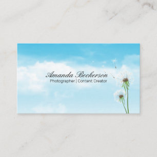 Carte De Visite Dandelions dans le ciel