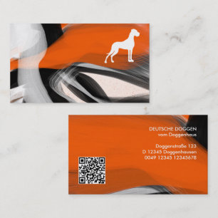 Carte De Visite Dane moderne abstrait Orange