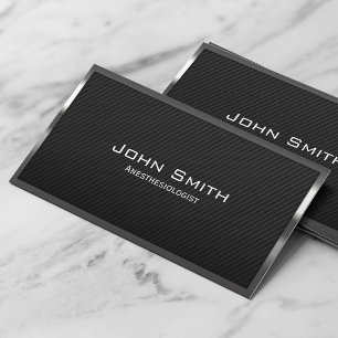 Carte de visite d'anesthésiste en fibre de carbone