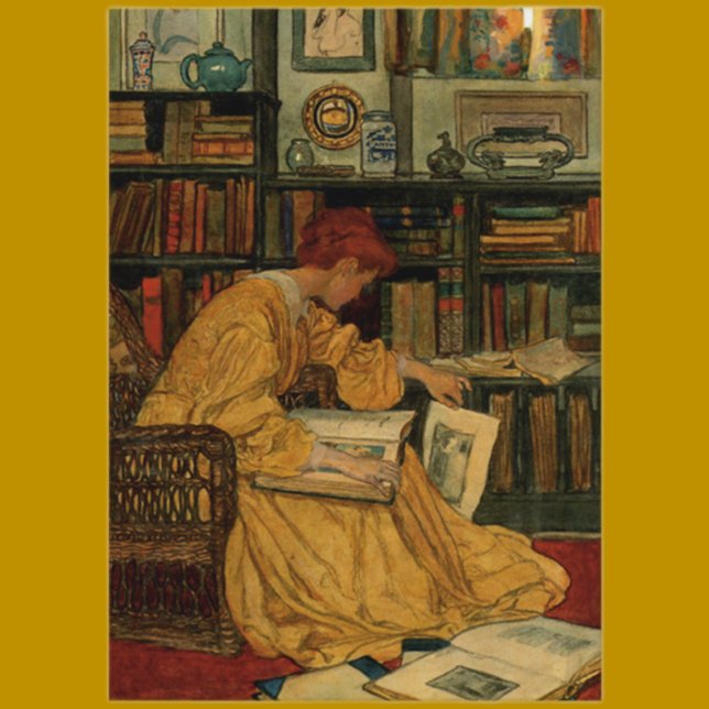 Carte De Visite Dans la bibliothèque (Créateur téléchargé)