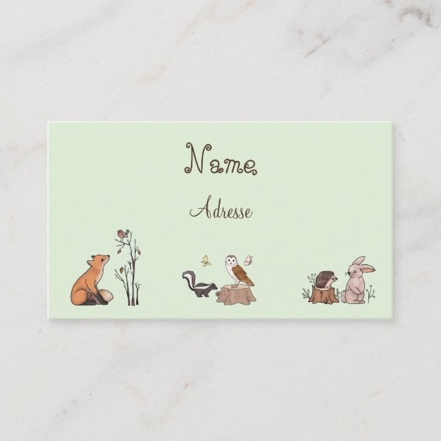 Carte De Visite Dans la forêt  (Devant)