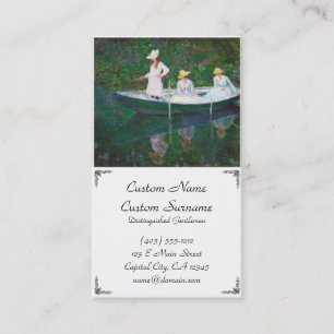Carte De Visite Dans le bateau norvégien chez Giverny Claude Monet