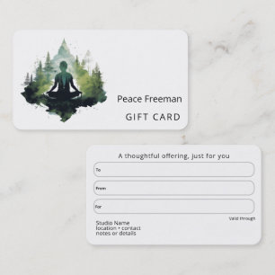 Carte De Visite Dans le silence Méditation en forêt