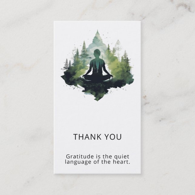 Carte De Visite Dans le silence | Méditation en forêt (Devant)