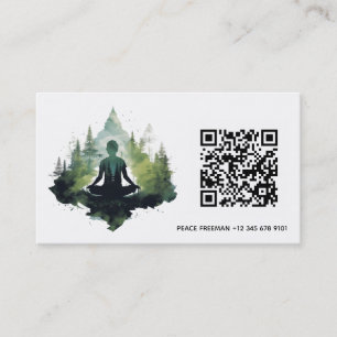 Carte De Visite Dans le silence Méditation en forêt