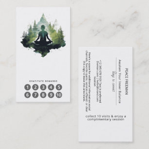 Carte De Visite Dans le silence Méditation en forêt