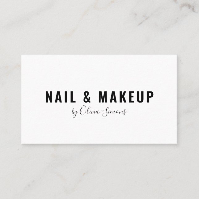 Carte de visite dans le style minimaliste (Devant)