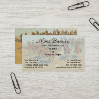 Carte De Visite Dans les plaines du Sud par Frederic Remington
