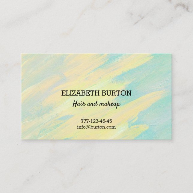 Carte de visite dans un style simple. (Devant)