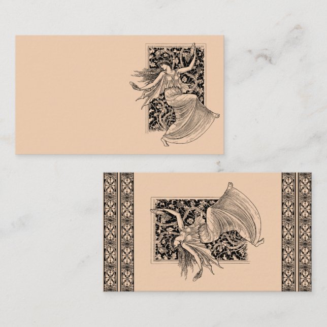 Carte de visite dansante vintage (Devant / Derrière)