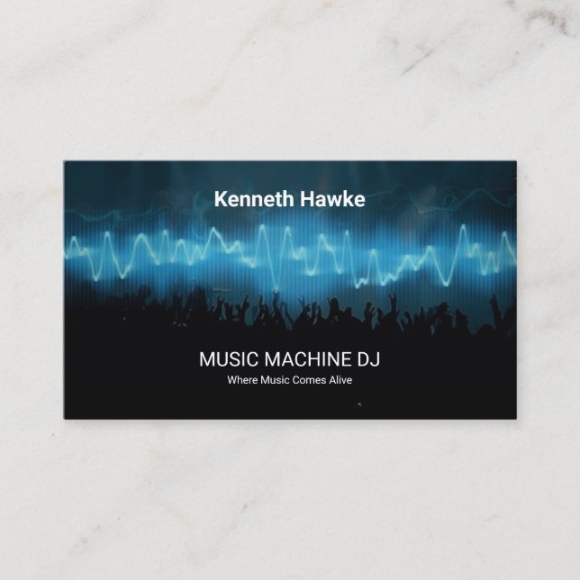 Carte De Visite Danse à la vague de électrification DJ d'impulsion (Devant)