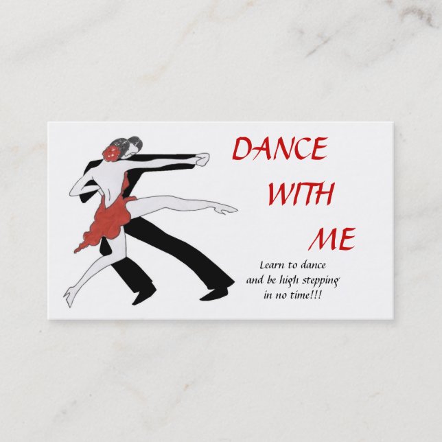 Carte De Visite Danse avec moi (Devant)