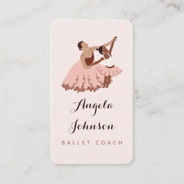 Carte De Visite Danse d'enseignant de ballet moderne Ballerina Ill (Devant)